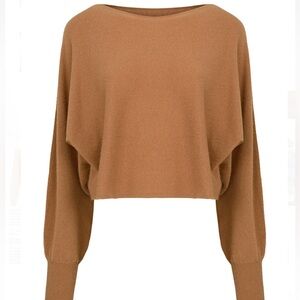 100% Cashmere Batwing Sleeve Sweater